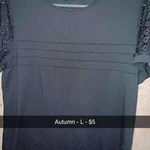 Chic Black Lace Sleeve Blouse